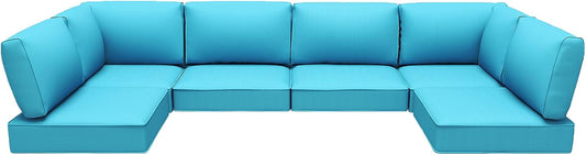 Outdoor Replacement Cushions for Patio Furniture, Lake Blue