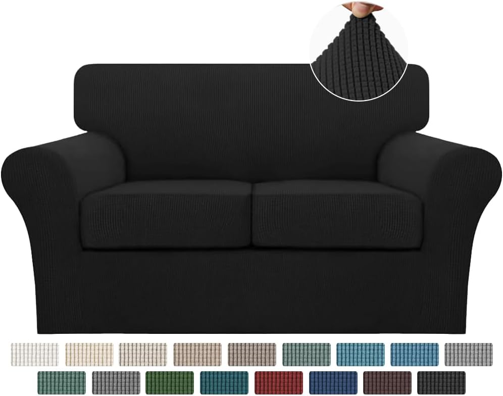 Turquoize 3 Piece Sofa Covers for Loveseat - Soft & Washable