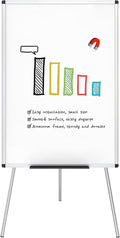 VIZ-PRO Magnetic Portable Easel Dry Erase Board - Adjustable 24in x
