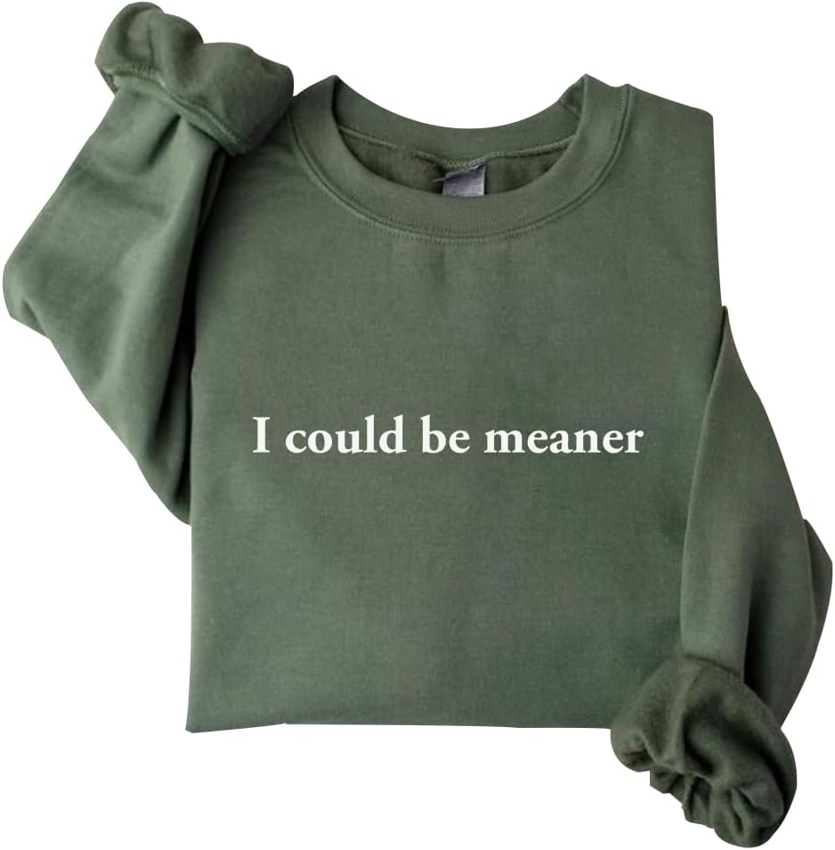 I Could Be Meaner Funny Sweatshirt