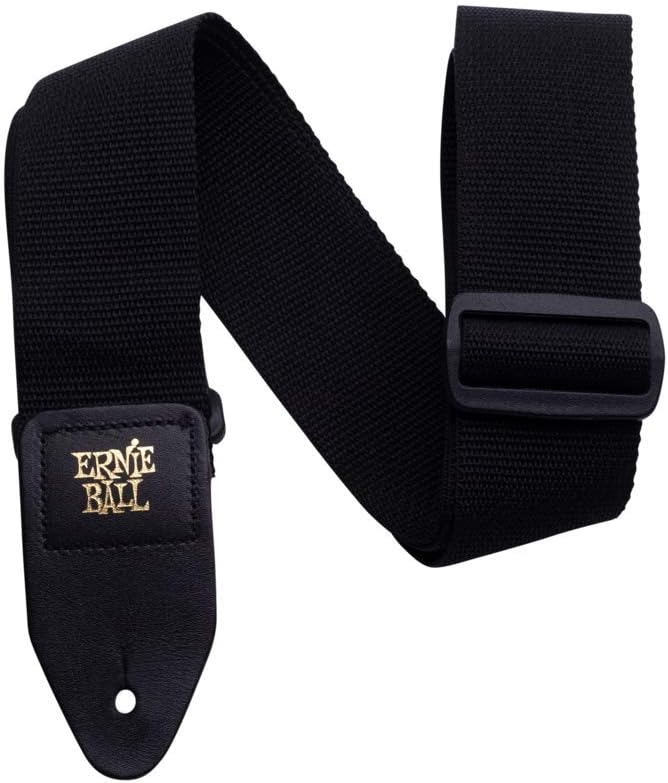 Ernie Ball Black Polypro Guitar Strap - Comfort & Durability