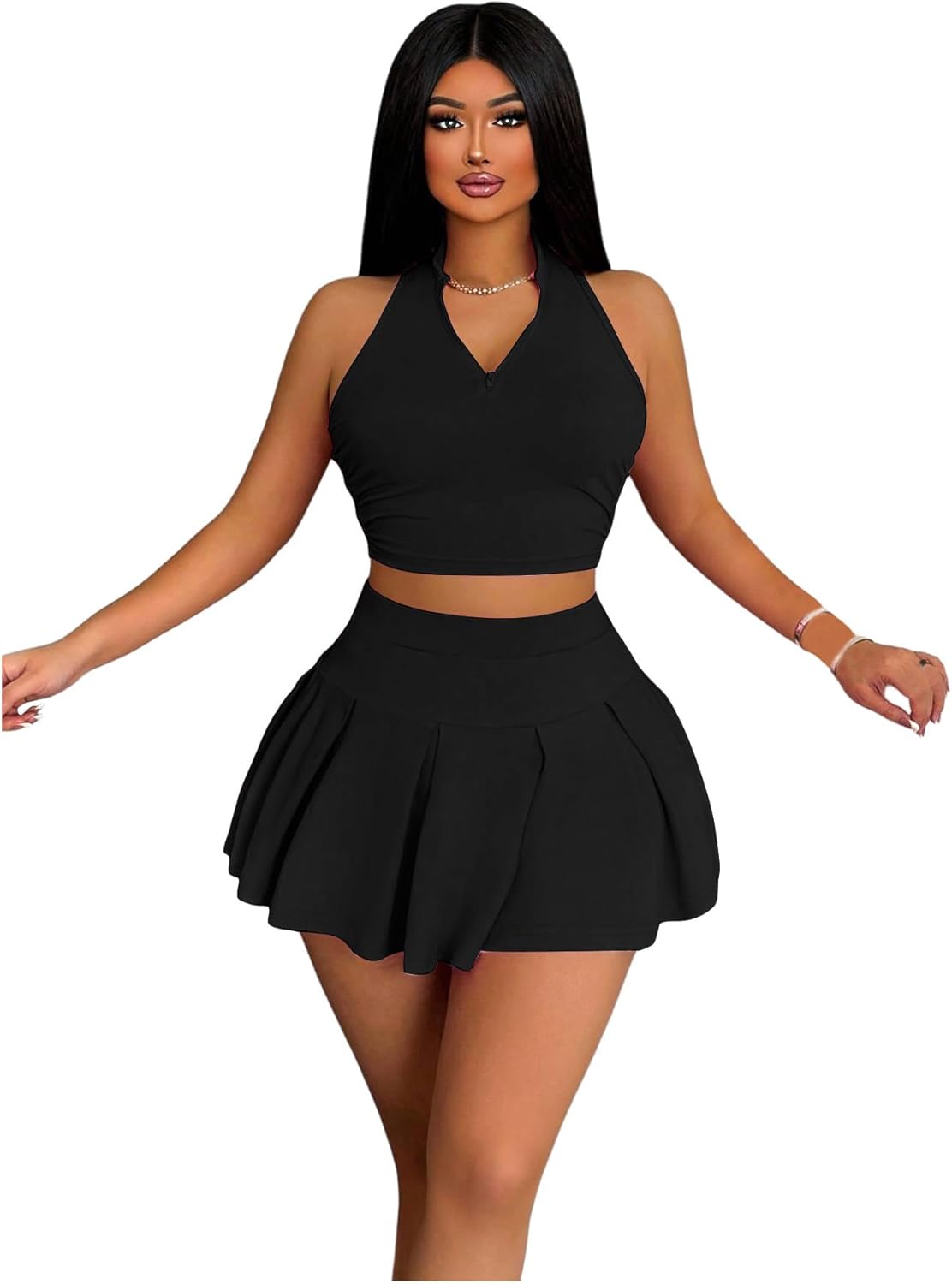 Women's 2 Piece Tennis Skirt Set for Active Lifestyle and Style