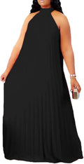 Aro Lora Womens Casual Sleeveless Plus Size Chiffon Halter Neck