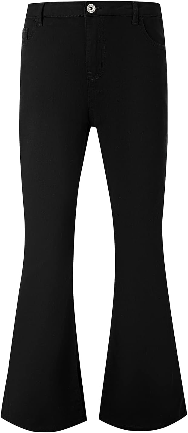 Wbestwind Men's Relaxed Stretch Vintage 60s 70s Bell Bottom Pants