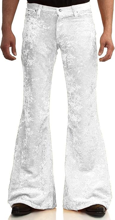 Stylish Mens Bell Bottom Velvet Pants for 60s and 70s Vibes