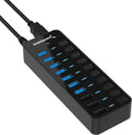 SABRENT 10-Port USB 3.0 Hub - 7 Data + 3 Fast Charge Ports
