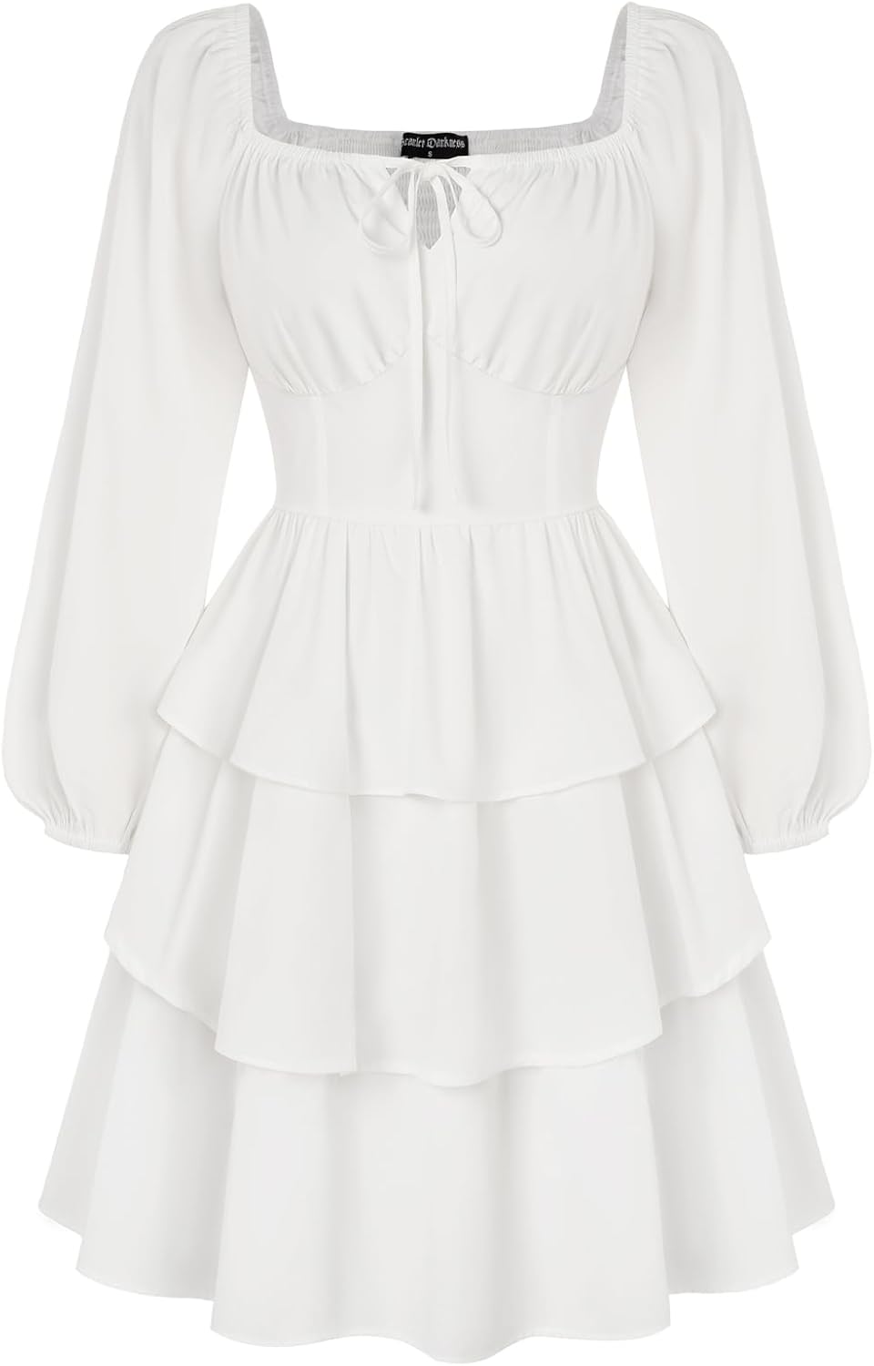 Scarlet Darkness Renaissance Dress for Women with Square Neck