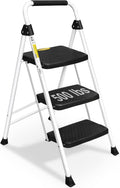 SocTone 3 Step Ladder Folding Step Stool for Adults - Sturdy 500 lb