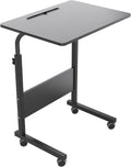 Rolling Laptop Desk Stand Up Adjustable Mobile Laptop Desk - Compact
