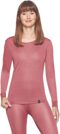Terramar Womens Thermasilk Pointelle Scoop - Lightweight Warm Silk Top