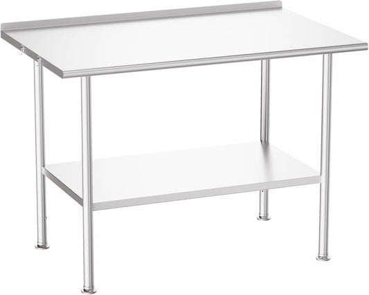 All-Stainless Steel Prep Table for Kitchens and Workshops