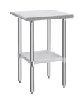 Hally Stainless Steel Prep Table 24 x 15 in - Commercial Worktable