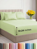 Extra Deep Cal King Sheet Set Light Sage - 6 Piece Cooling