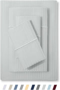 Feather & Stitch 500 TC Queen Damask Bed Sheet Set - Hotel Feel