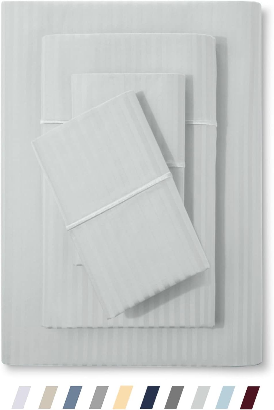 Feather & Stitch 500 TC Queen Size Damask Bed Sheet Set Review