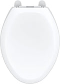 Elongated Soft Close Toilet Seat with Cover - Quiet, Durable Fit