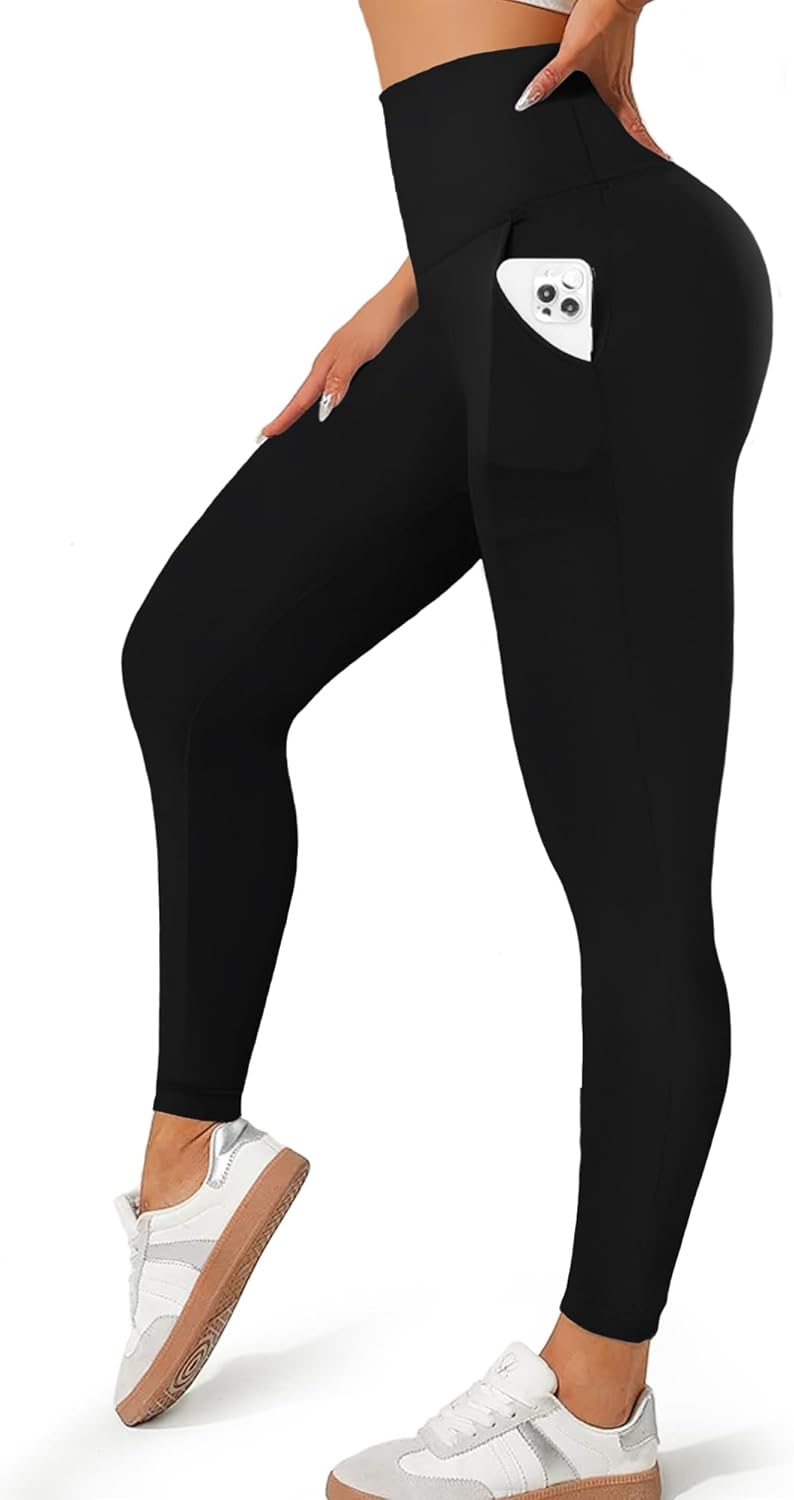 High Waist Leggings with Pockets by MOREFEEL