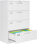 4 Drawer File Cabinets for Home Office - Secure Lateral Filing Cabinet