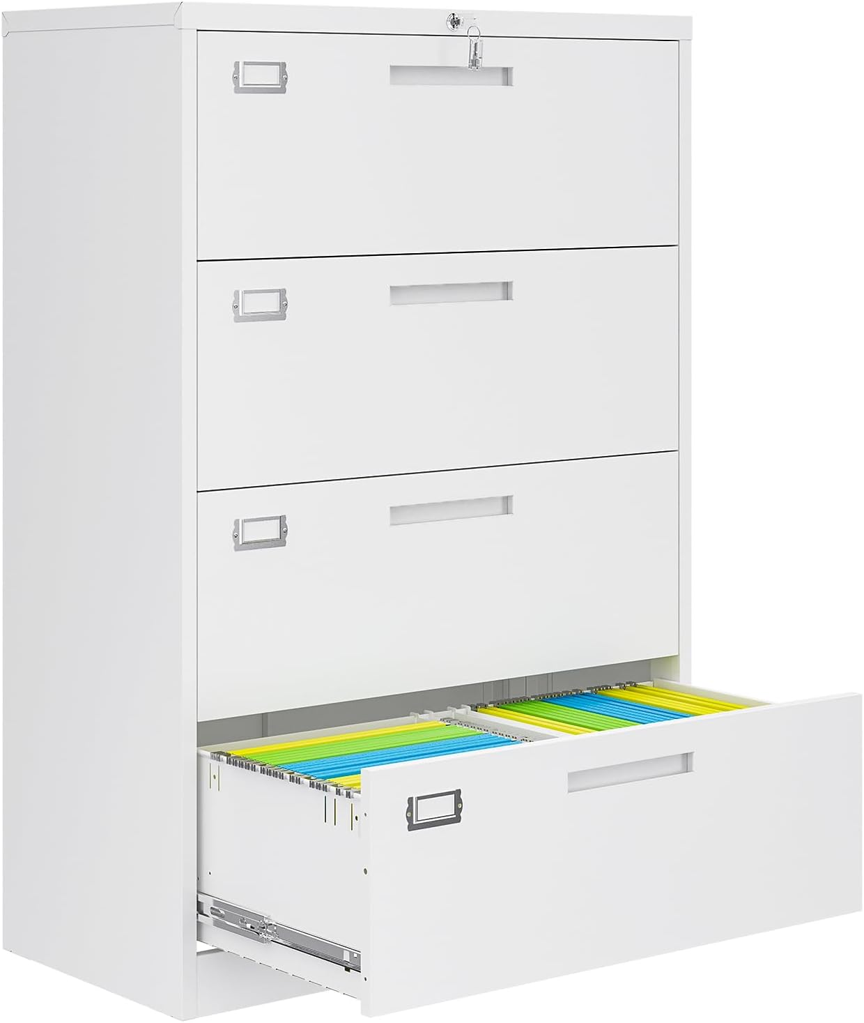 4 Drawer File Cabinets for Home Office - Secure Metal Storage