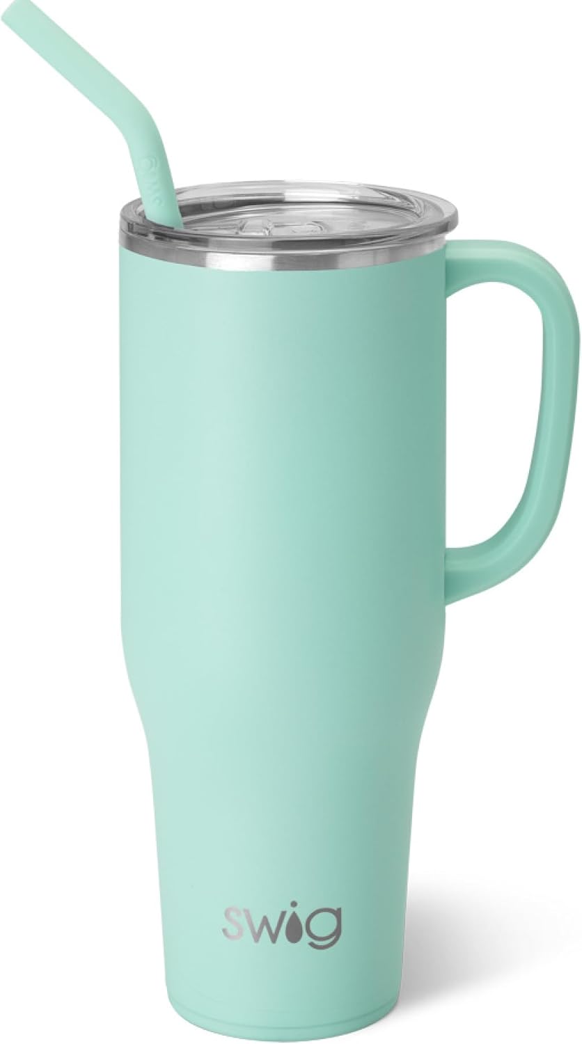 Swig Life 40oz Mega Mug: Insulated Tumbler with Handle & Straw