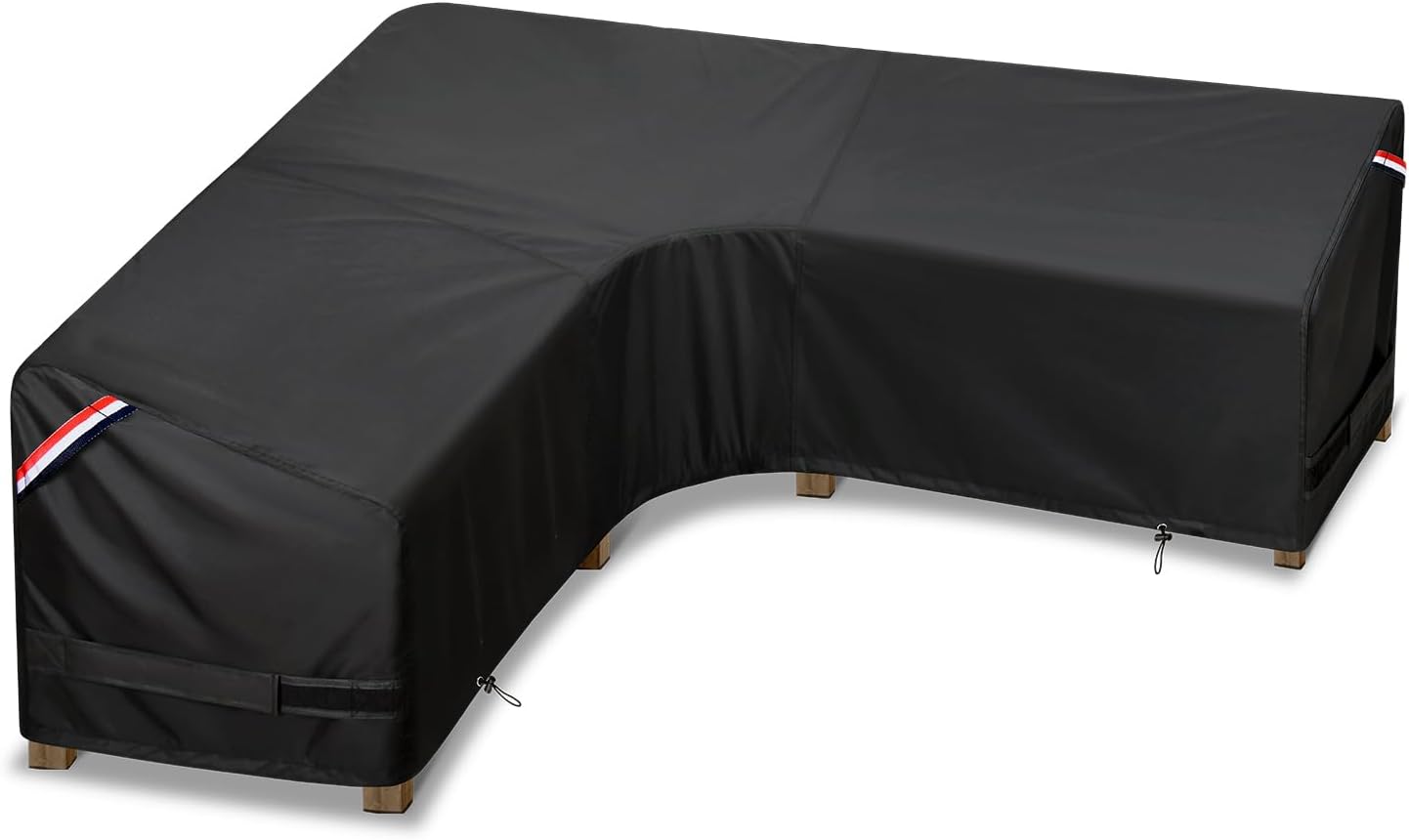 KylinLucky V-Shaped Patio Sectional Sofa Cover - Waterproof & Durable