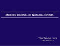 Custom Notary Public Record Book | Modern Journal (8.5x11, 128-Page)