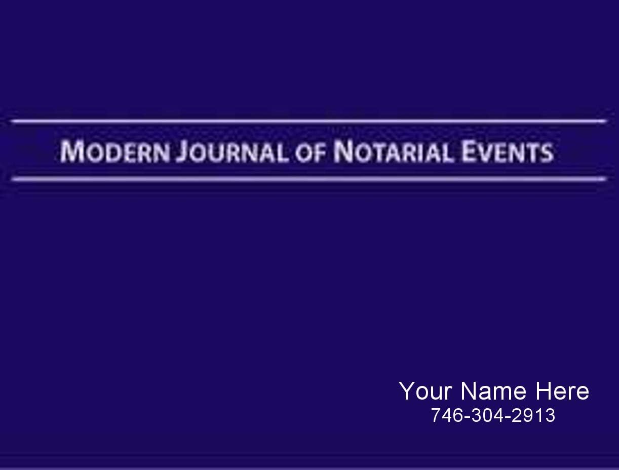 Custom Notary Public Record Book | Modern Journal for Notaries