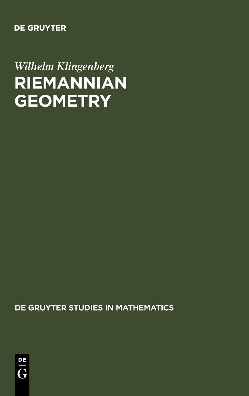 Riemannian Geometry Book by Wilhelm P.A. Klingenberg Review