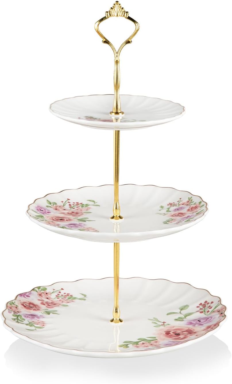 Gorgeous 3 Tier Ceramic Cake Stand for Wedding and Parties