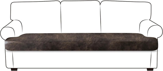Leather Look Couch Cushion Covers for Sofa Seat Protection
