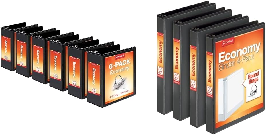 Cardinal Economy 3-Ring Binders for School and Office Use