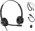 Polycom Phone Headset Noise Cancelling Mic RJ9 U10P Bottom Cable