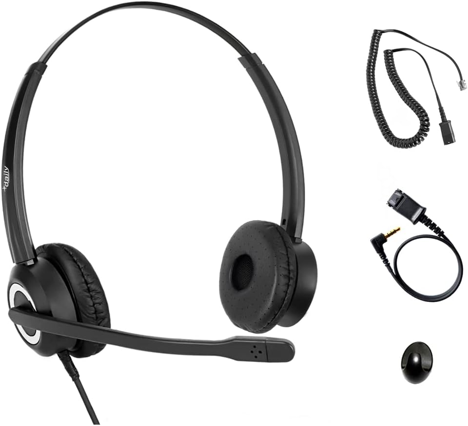 Polycom Phone Headset with Noise Cancelling Mic for Clear Calls
