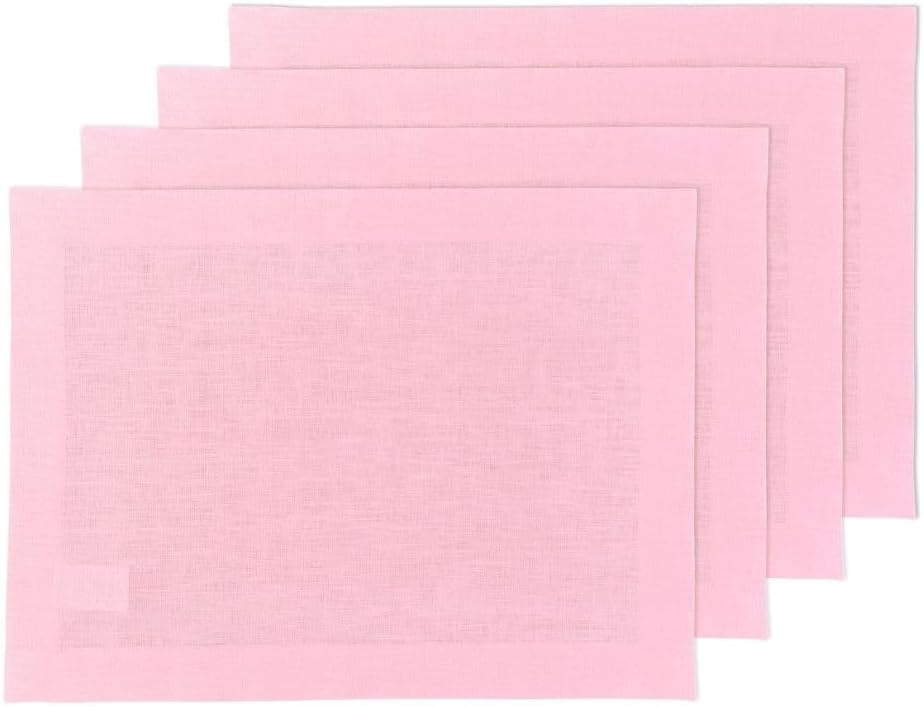 Pure Linen Placemats Set of 4 - Pink Lemonade for Halloween