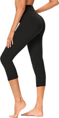 High Waisted Capri Leggings for Women - Soft Slim Yoga Pants