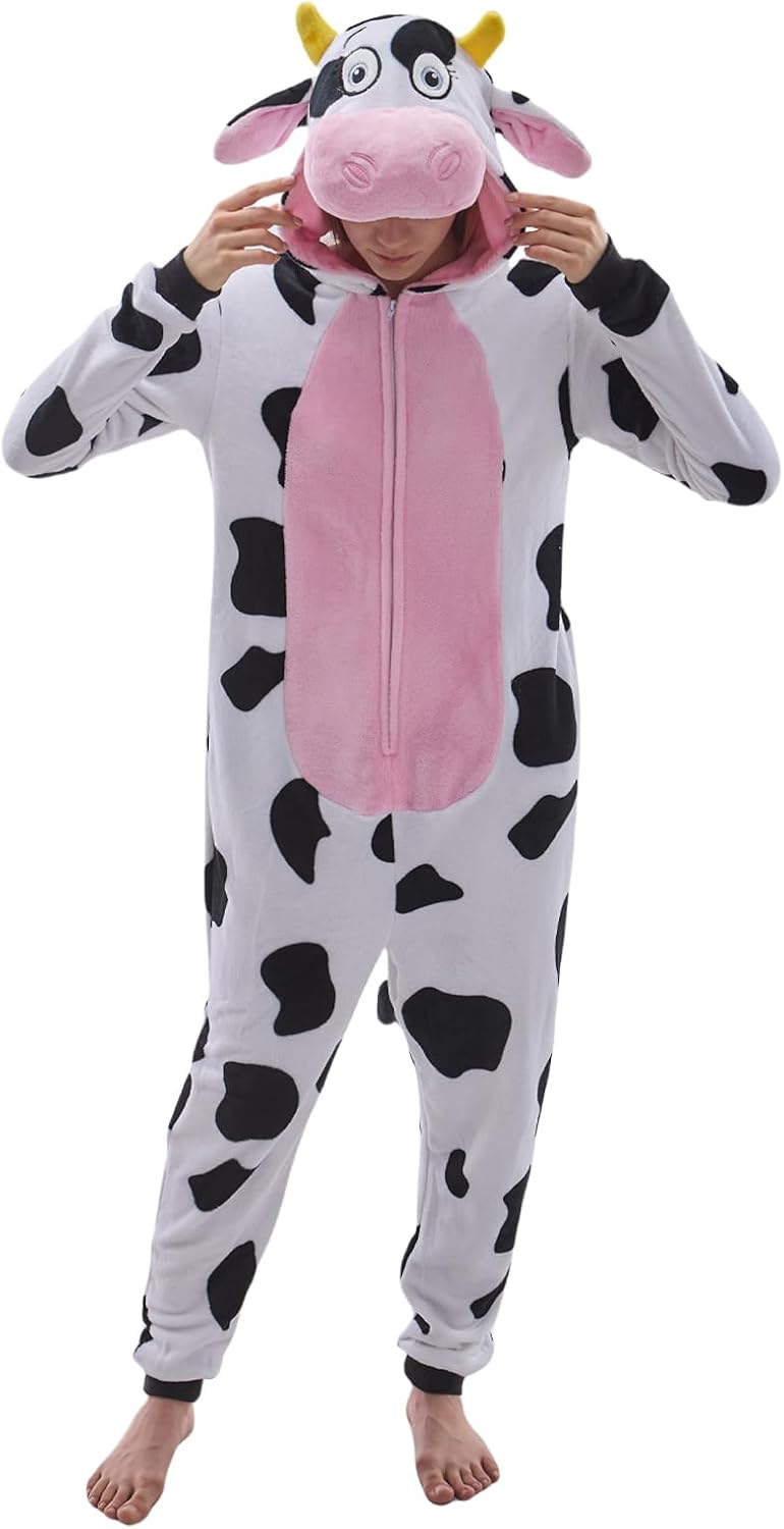 Unisex Adult Animal Onesie Pajamas for Fun Halloween Costumes
