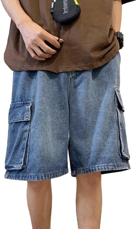 Baggy Jean Shorts for Men - Vintage Y2K Cargo Denim Style