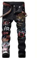 Baylvn Men's Casual Printed Slim Fit Jeans - Slim, Trendy Look