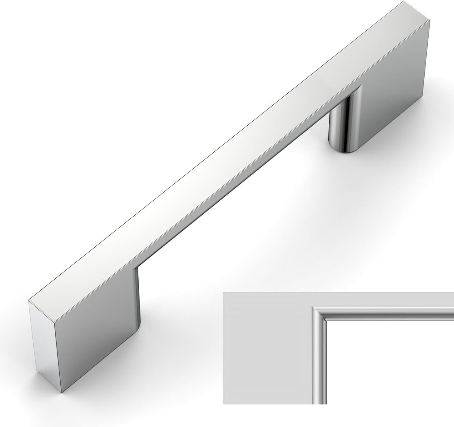 Amerdeco 10 Pack Polished Chrome Cabinet Pulls for Your Home