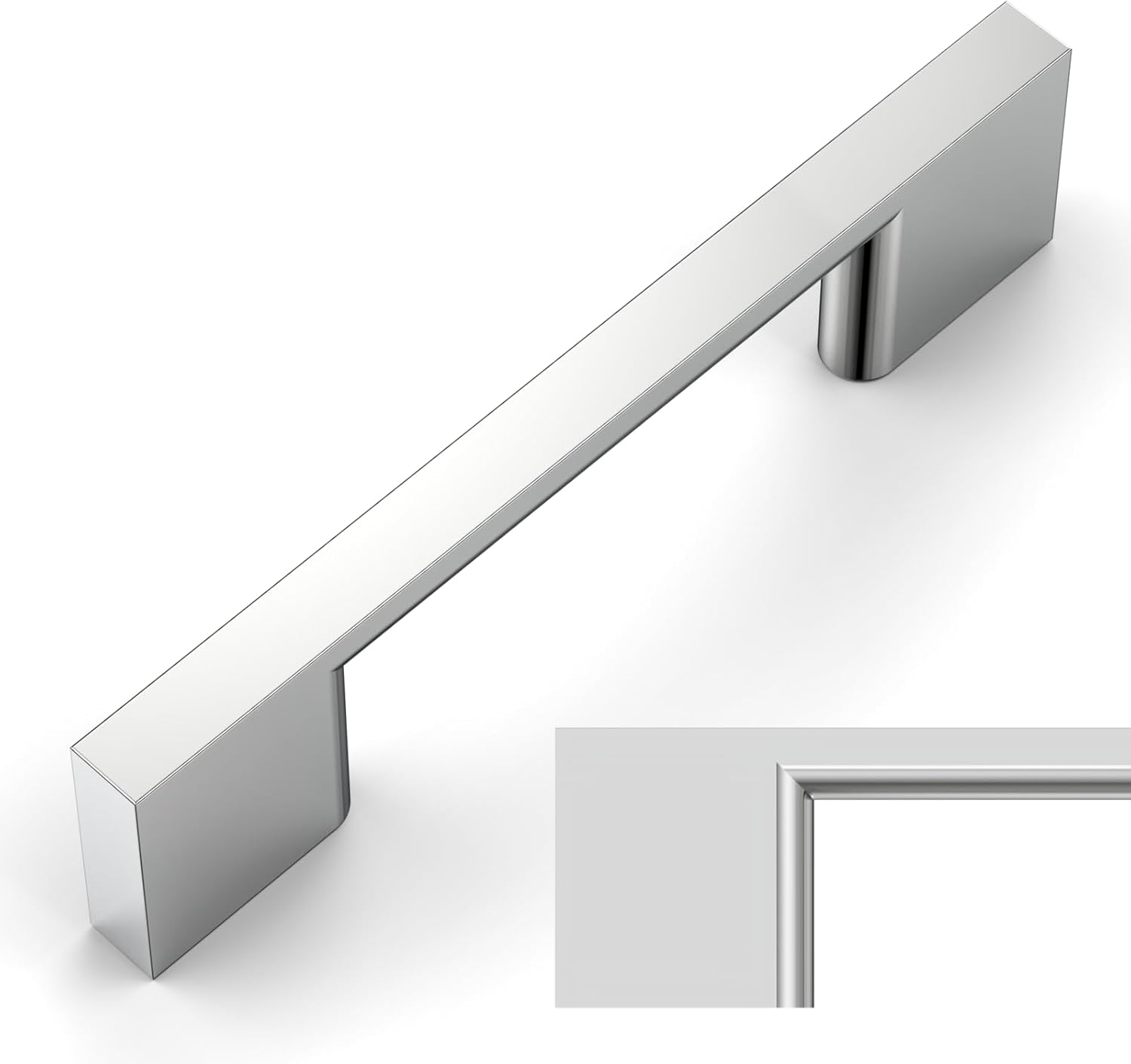 Amerdeco 10 Pack Polished Chrome Cabinet Pulls for Your Home