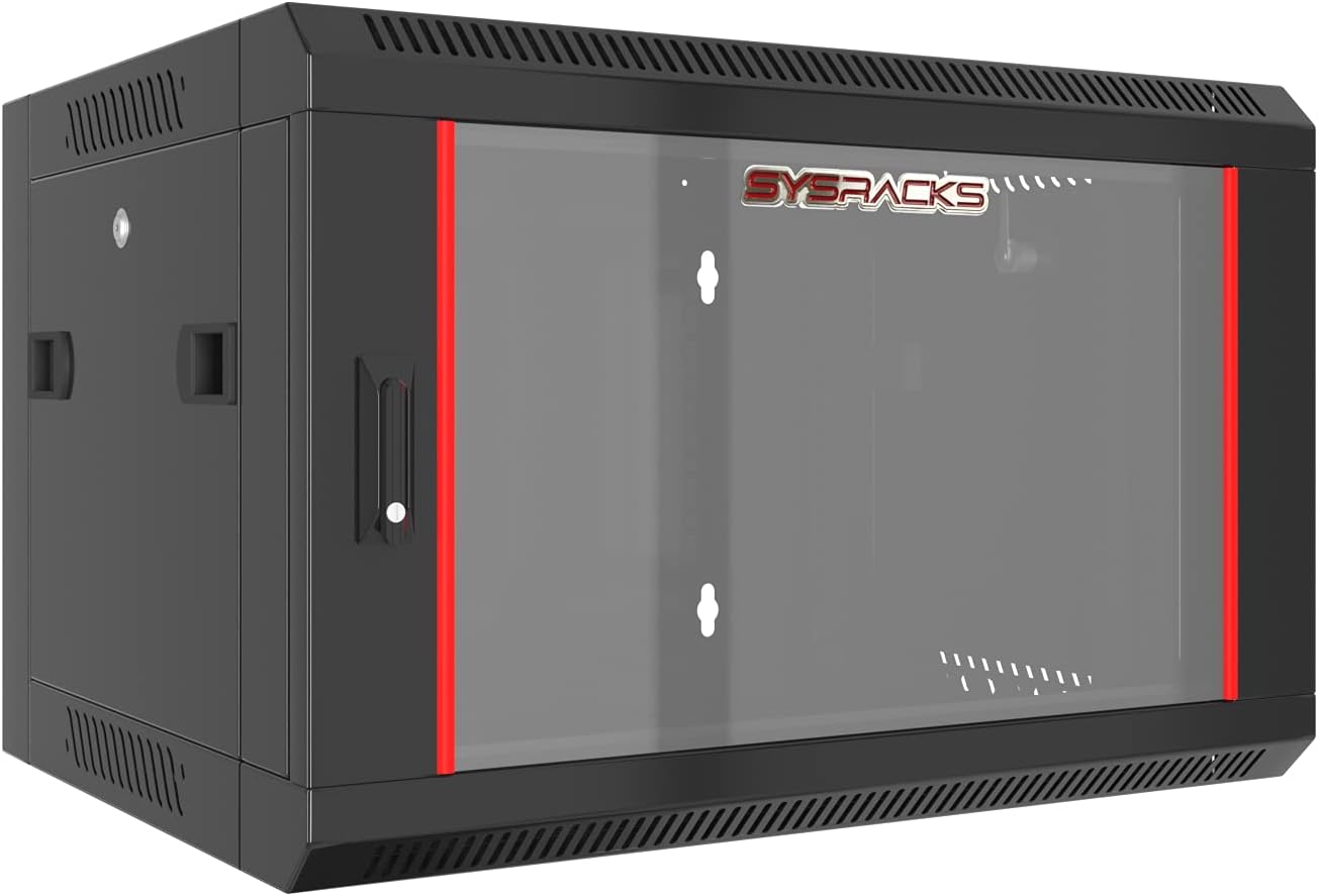 9U Wall Mount Rack for Network and AV Equipment Security