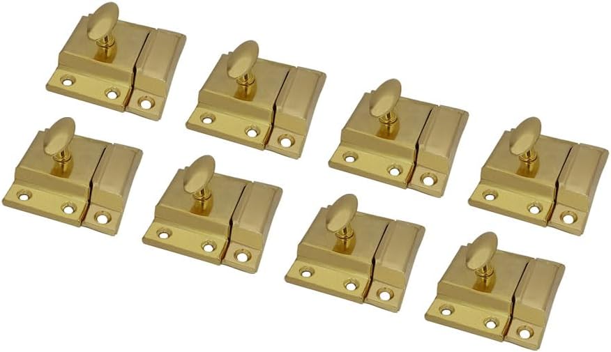QCAA Oval Turn Cabinet Latch for Cupboard & Furniture, 8 Pack