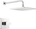 Delta Modern 14 Series Square Rain Shower Faucet Set - Sleek Rainfall