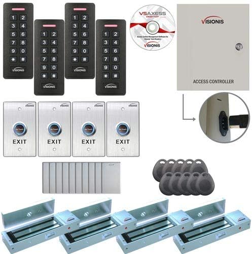 Visionis FPC-7296 Four Door Access Control System with MagLock