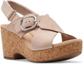 Clarks Women's Giselle Cove Wedge Sandal - Lightweight 3in Cork Wedge
