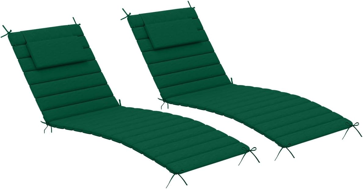 Sundale Outdoor Quilted Lounge Cushion Set for Chaise Loungers