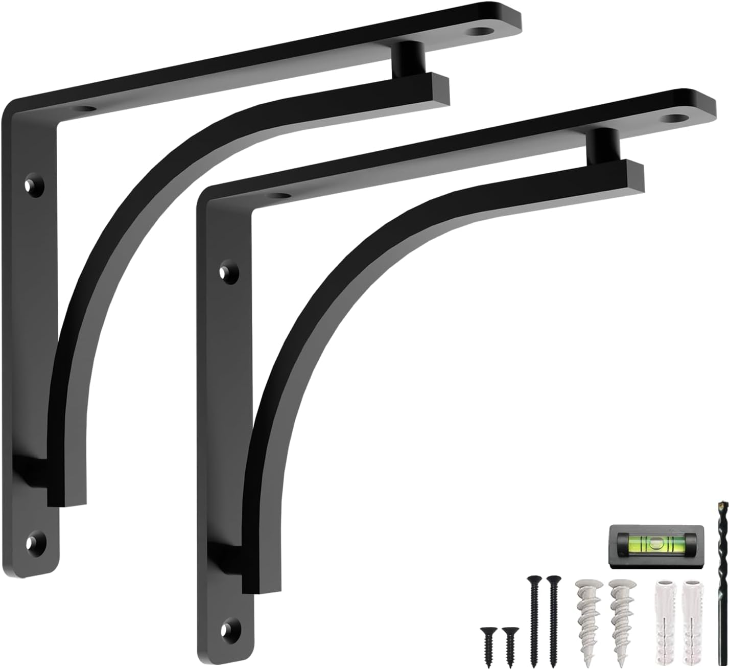 Classic Black Heavy Duty Shelf Brackets for Stylish Shelving