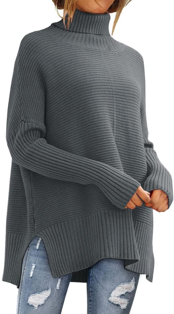 LILLUSORY Women's Oversized Turtleneck Sweater for Fall Style