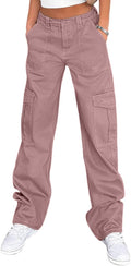 Cargo Pants for Women High Waisted Baggy Wide Leg - Casual Stretchy