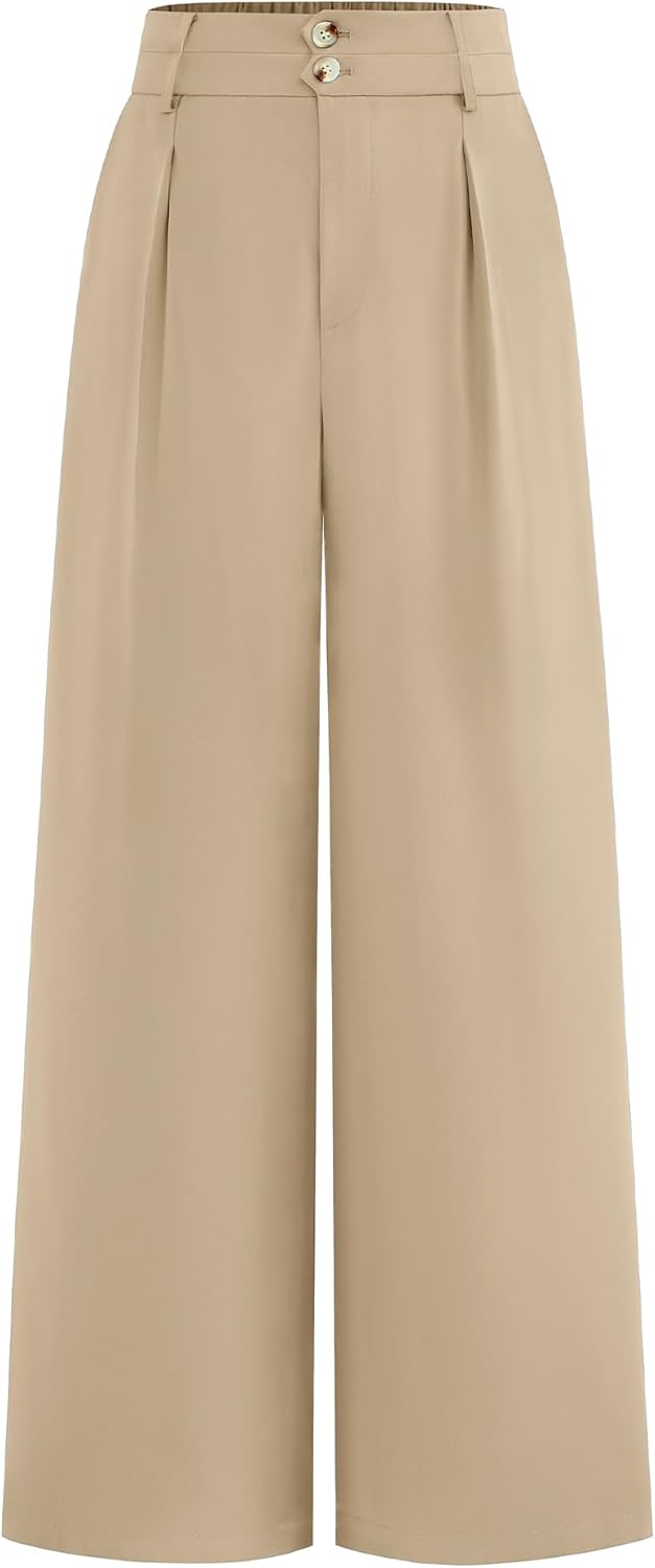 BTFBM Women Wide Leg Dress Pants for Business Casual Style